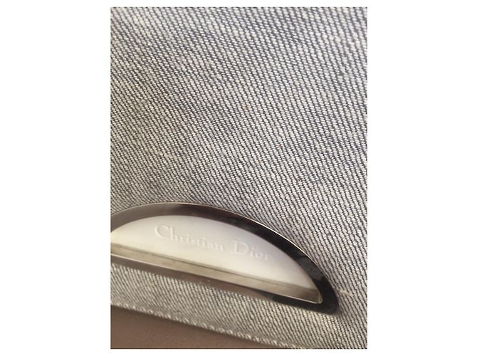 Autre Marque Clutch Posette in cotone color carne - vista 2