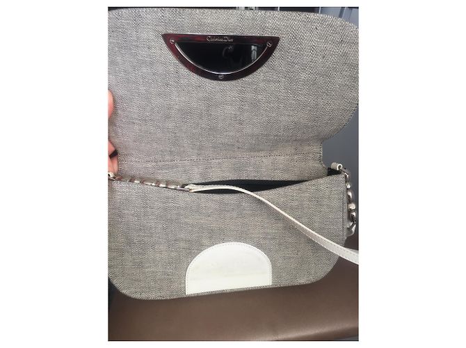 Autre Marque Clutch Posette in cotone color carne - vista 8