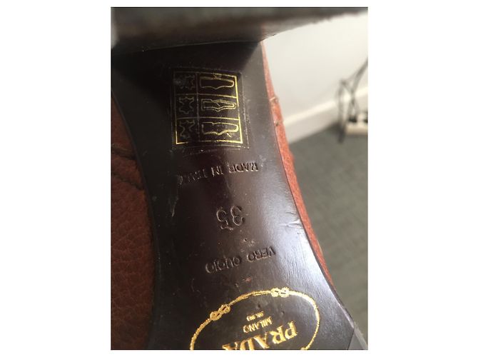Prada Lederstiefel Caramel Größe 35 Karamell - Ansicht 7
