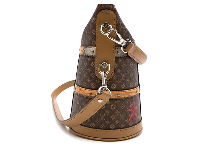 Borsa Louis Vuitton Duffle Bag Time Trunk in pelle Multicolore - vista 3