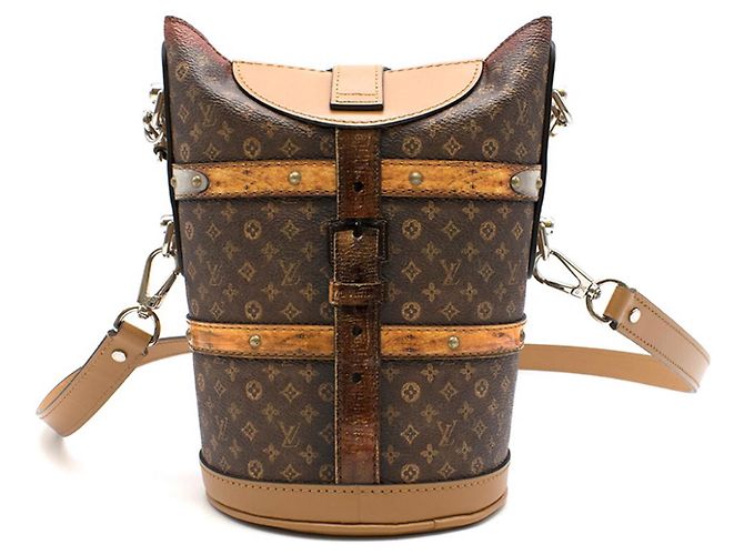 Borsa Louis Vuitton Duffle Bag Time Trunk in pelle Multicolore - vista 4