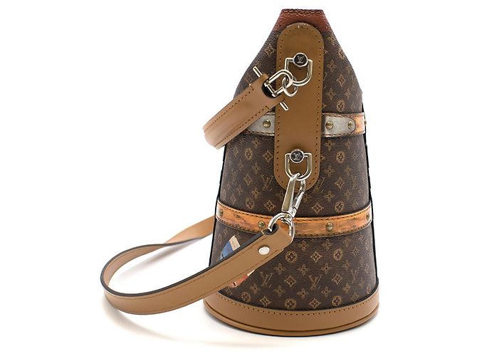 Borsa Louis Vuitton Duffle Bag Time Trunk in pelle Multicolore - vista 5