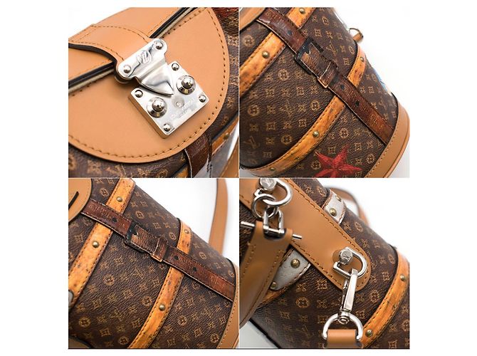 Borsa Louis Vuitton Duffle Bag Time Trunk in pelle Multicolore - vista 7