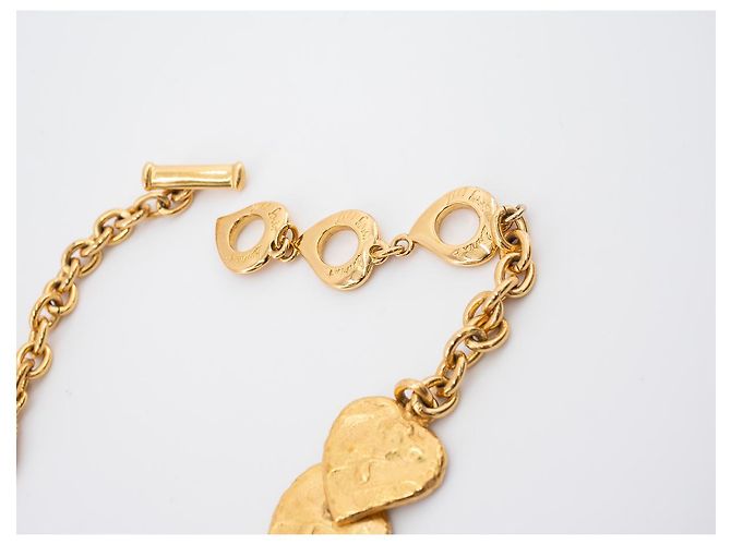 Collier Cœurs Dorés Yves Rocher - Longueur 41-45 Cm, Perles, Métal, Occasion Très Bon état