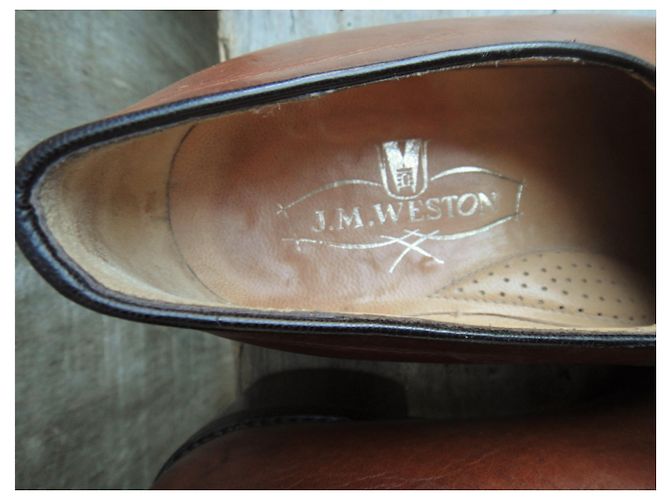 J.M. WESTON Mocassini con tacco vintage JM Weston p 35,5 Marrone - vista 4