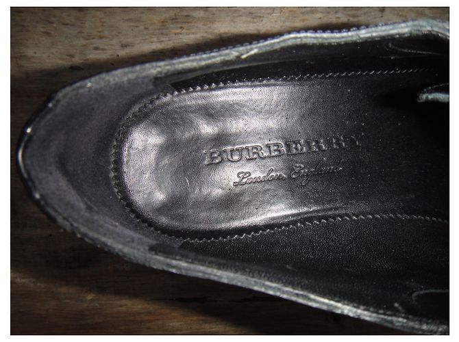 Scarpe Oxford Burberry blu notte scamosciate e vernice 39 Blu scuro - vista 2