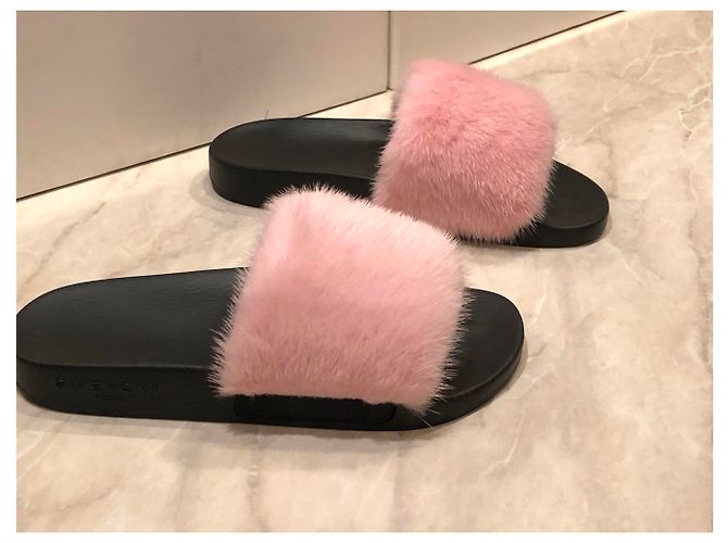 Givenchy Slides de vison rosa - vista 2