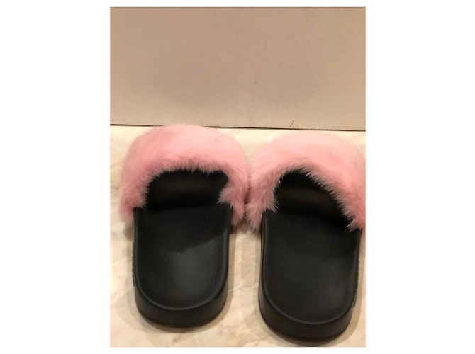 Givenchy Slides de vison rosa - vista 3