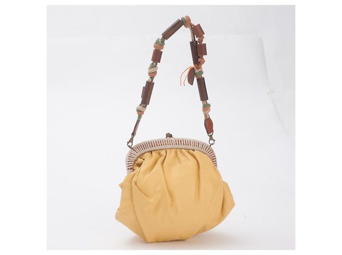 Borsa Marni Balloon Mag Gialla in Agnello Giallo - vista 2