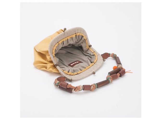 Borsa Marni Balloon Mag Gialla in Agnello Giallo - vista 3