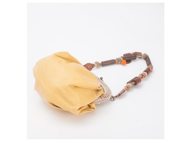 Borsa Marni Balloon Mag Gialla in Agnello Giallo - vista 4