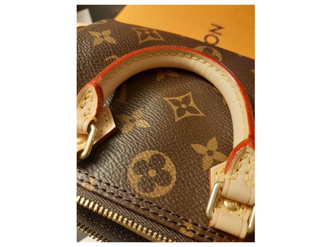 Louis Vuitton Nano Speedy Marrone scuro - vista 17