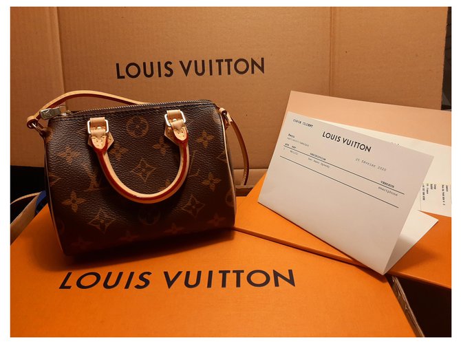 Louis Vuitton Nano Speedy Marrone scuro - vista 5