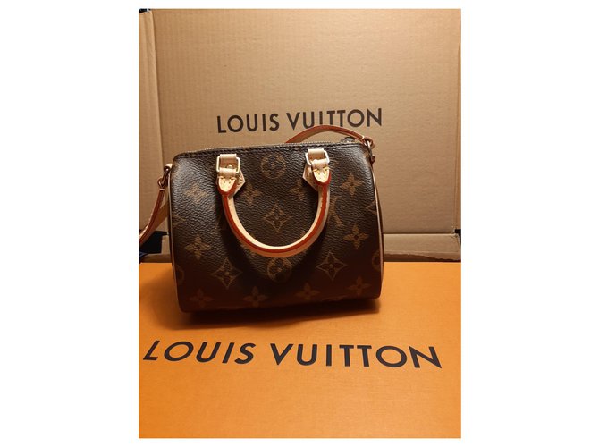Louis Vuitton Nano Speedy Marrone scuro - vista 8