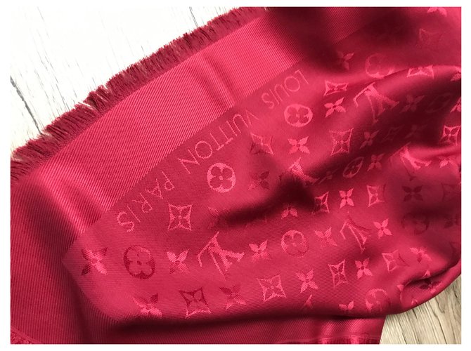 Scialle Louis Vuitton rosso - vista 4