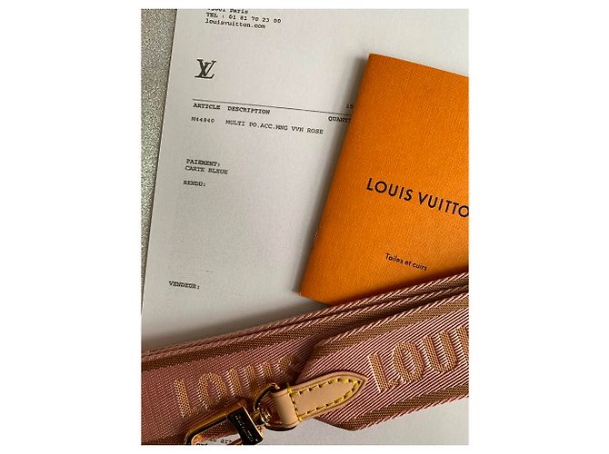 Louis Vuitton Tracolla per chitarra rosa - vista 2