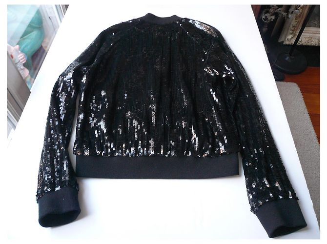 Alain Manoukian MANOUKIAN- TEDDY SEQUINS NEGRO T40 Nueva condición - vista 3