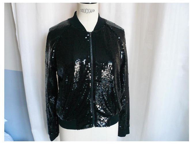 Alain Manoukian MANOUKIAN- TEDDY SEQUINS NEGRO T40 Nueva condición - vista 4