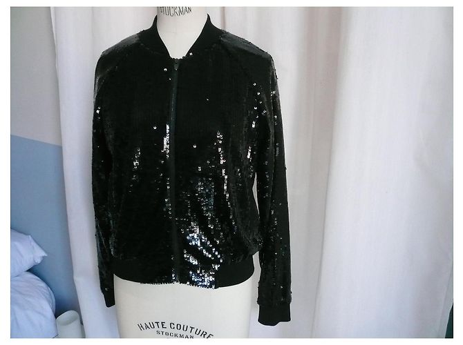 Alain Manoukian MANOUKIAN- TEDDY SEQUINS NEGRO T40 Nueva condición - vista 5