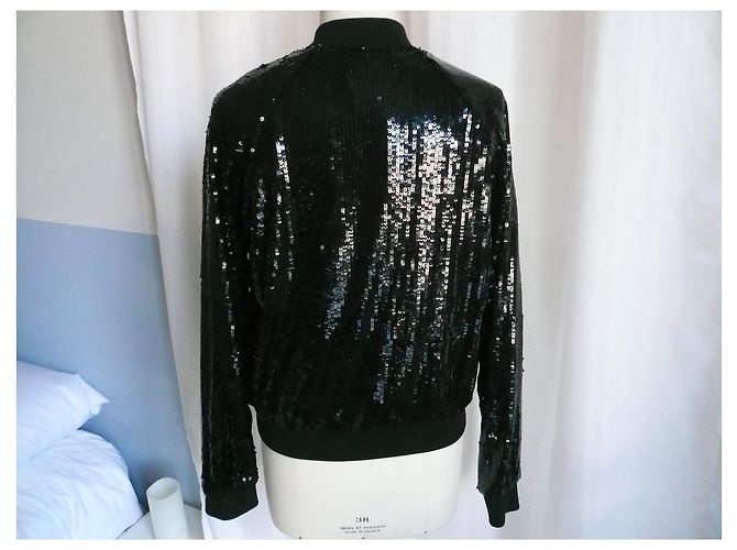 Alain Manoukian MANOUKIAN- TEDDY SEQUINS NEGRO T40 Nueva condición - vista 7