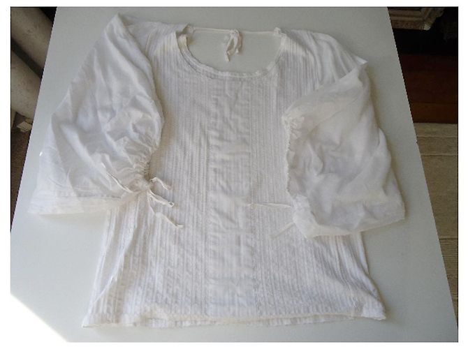 ATSURO TAYAMA - BLUSA DE ALGODÓN BLANCO - T.38 - vista 2