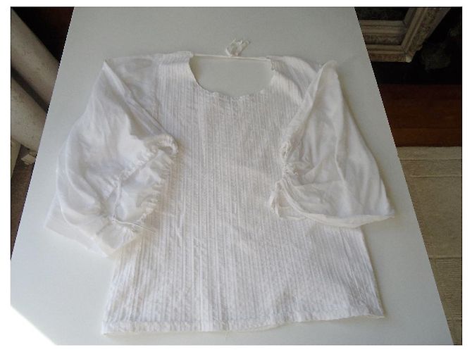 ATSURO TAYAMA - BLUSA DE ALGODÓN BLANCO - T.38 - vista 4