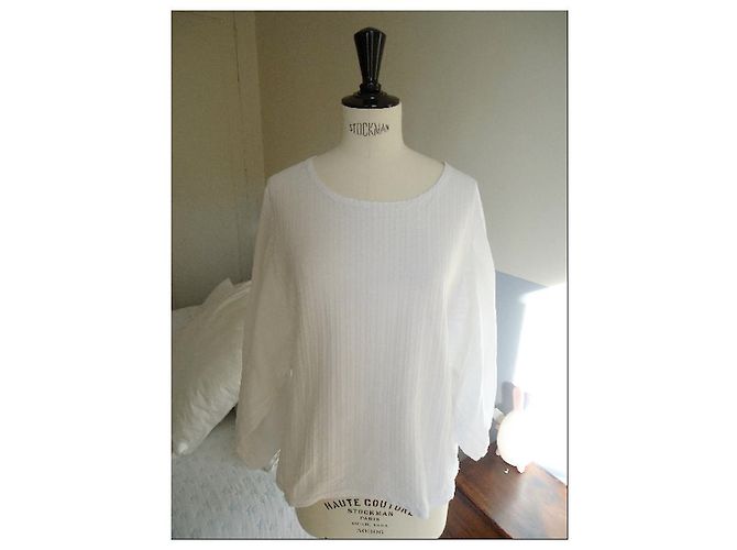ATSURO TAYAMA - BLUSA DE ALGODÓN BLANCO - T.38 - vista 5
