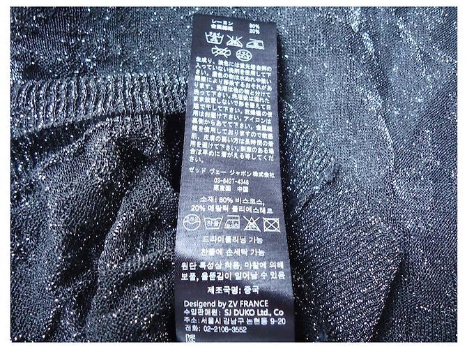 Zadig & Voltaire ZADIG DE LUJO Y VOLTAIRE - JERSEY BRILLANTE NEGRO - TS - vista 6