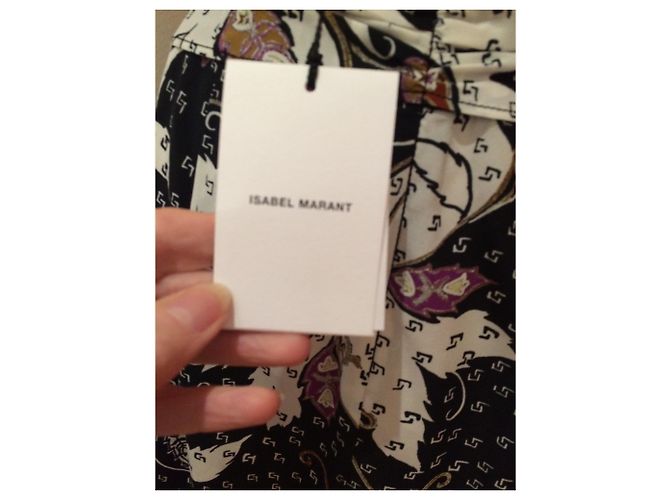 Gonna Isabel Marant in seta multicolore plissettata - vista 4