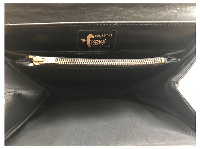 1950s Vintage Classic Handtasche Schwarz - Ansicht 10
