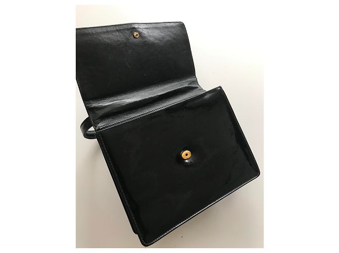 1950s Vintage Classic Handtasche Schwarz - Ansicht 14
