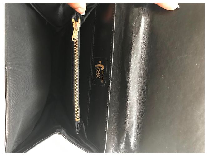 1950s Vintage Classic Handtasche Schwarz - Ansicht 15