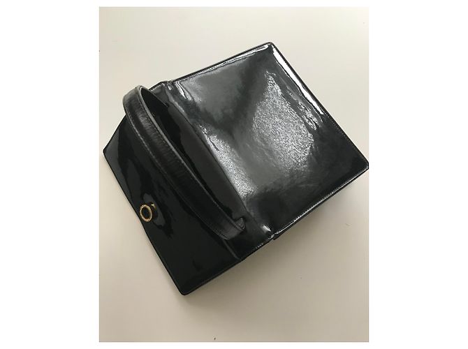1950s Vintage Classic Handtasche Schwarz - Ansicht 17