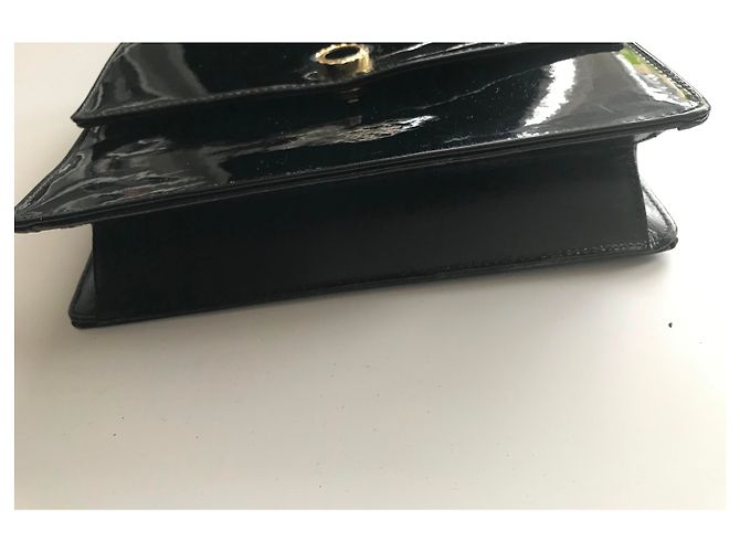 1950s Vintage Classic Handtasche Schwarz - Ansicht 5