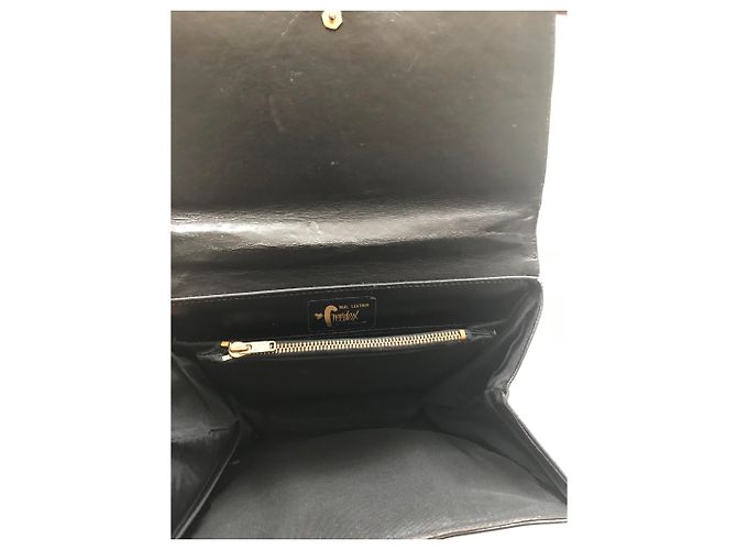 1950s Vintage Classic Handtasche Schwarz - Ansicht 9