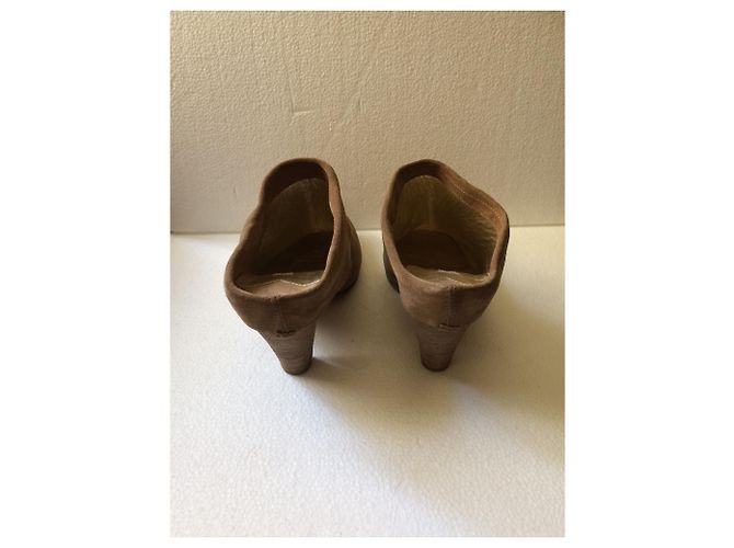 Zoccoli Mules Janet & Janet Beige Pelle Scamosciata 35 - vista 2