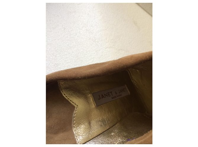 Zoccoli Mules Janet & Janet Beige Pelle Scamosciata 35 - vista 4