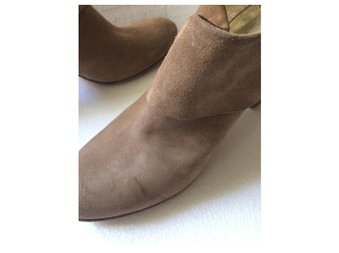 Zoccoli Mules Janet & Janet Beige Pelle Scamosciata 35 - vista 5