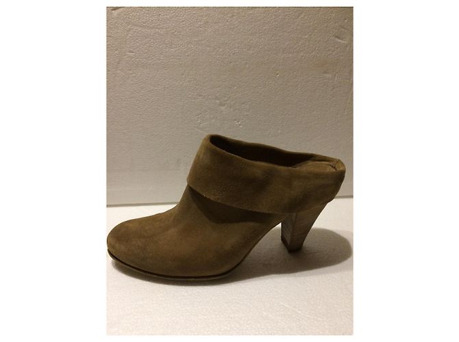 Zoccoli Mules Janet & Janet Beige Pelle Scamosciata 35 - vista 6
