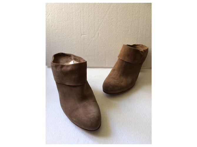 Zoccoli Mules Janet & Janet Beige Pelle Scamosciata 35 - vista 7