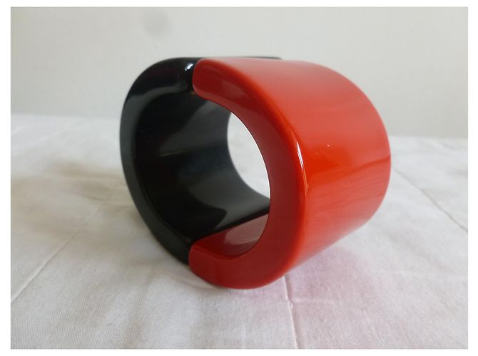 Luisa Spagnoli Braccialetto di colore rosso e nero - vista 2