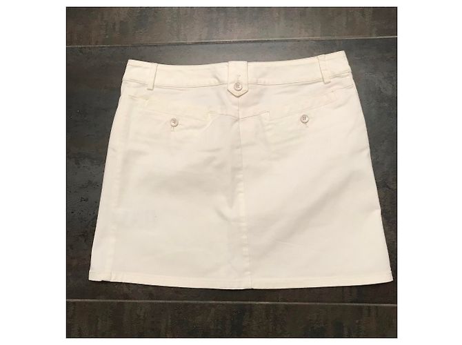 D&G Rock aus cremefarbener Baumwolle Stretch Roh - Ansicht 3
