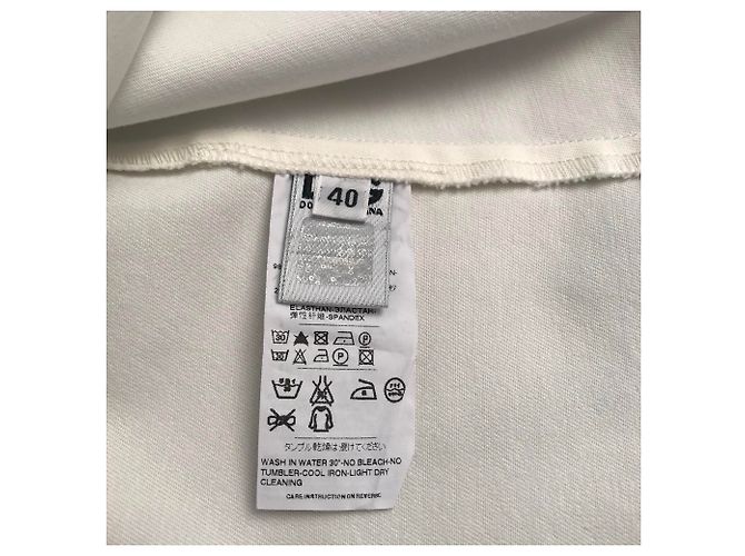 D&G Rock aus cremefarbener Baumwolle Stretch Roh - Ansicht 5