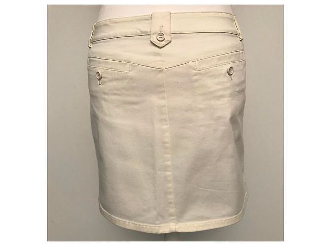 D&G Rock aus cremefarbener Baumwolle Stretch Roh - Ansicht 8