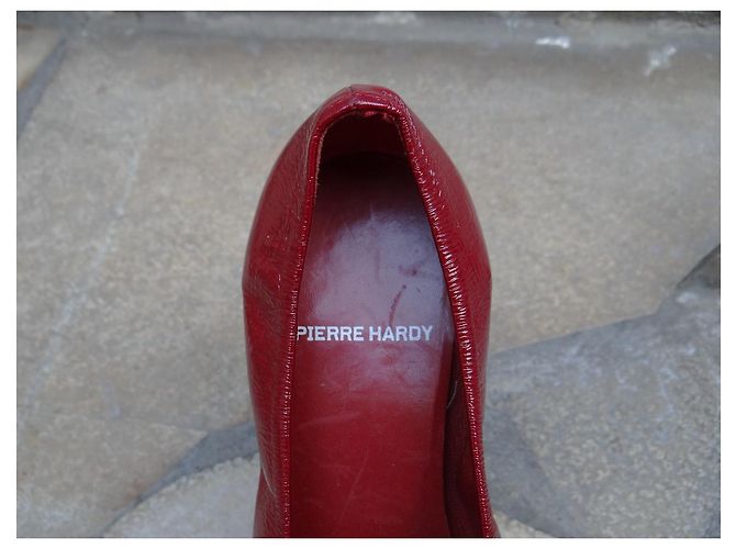 Décolleté Pierre Hardy Bordeaux in Vernice 35 Bordò - vista 3