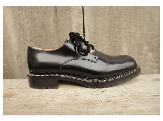Derbies Sartore en cuir noir taille 37 - vue 2