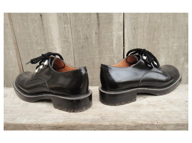 Derbies Sartore en cuir noir taille 37 - vue 6