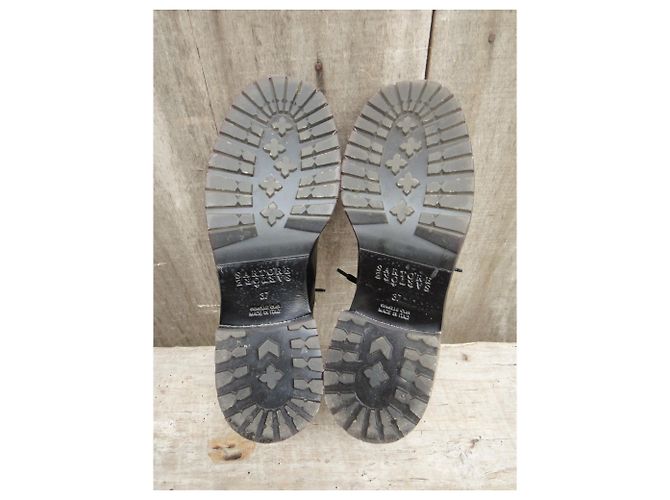 Derbies Sartore en cuir noir taille 37 - vue 7
