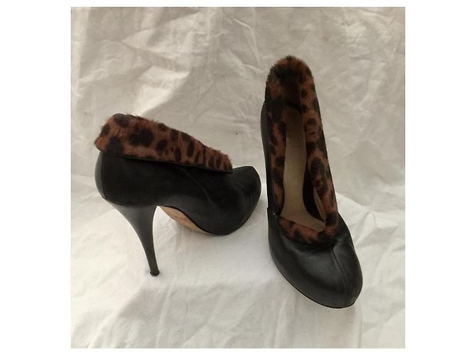 Fendi Vintage Pumps mit Leopardenmuster Schwarz Leopardenprint - Ansicht 5