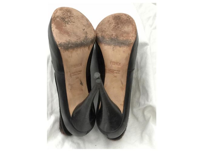 Fendi Vintage Pumps mit Leopardenmuster Schwarz Leopardenprint - Ansicht 6